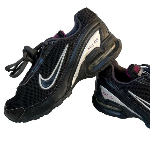 2010 Nike Air Max SZ 6 Torch 3 Women Running Shoe Black SILVER Pink 319117-001 - Picture 1 of 11